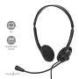 Nedis PC-Headset / Auf Ohr / Stereo / USB Type-A / USB Type-C™ / Klappbarer Mikrofon / Schwarz