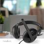 Nedis PC-Headset / Über Ohr / Stereo / USB Type-A / USB Type-C™ / Klappbarer Mikrofon / Schwarz