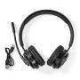 Nedis PC-Headset / Auf Ohr / Stereo / Bluetooth / Klappbarer Mikrofon / Schwarz