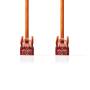 Nedis CAT6-Netzwerkkabel / RJ45 Stecker / RJ45 Stecker / S/FTP / 1.00 m / Rund / LSZH / Orange / Label