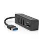 Nedis USB-Hub / USB-A Stecker / 3x USB A Buchse / 5-Port port(s) / USB 3.2 Gen 1 / Stromversorgung über USB / 5 Gbps / SD & MicroSD