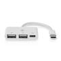 Nedis USB-Hub / 1x USB-C™ / 1x USB-C™ / 2x USB 2.0 A Female / 3-Port port(s) / Stromversorgung über USB