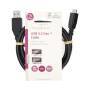 Nedis USB-Kabel / USB 3.2 Gen 1 / USB-A Stecker / USB Micro-B Stecker / 5 Gbps / Vernickelt / 1.00 m / Rund / PVC / Schwarz / Label