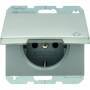 Berker 47517104 - Type F - Stainless steel - Stainless steel - IP20 - 250 V - 16 A