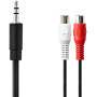 Nedis AUDIOKABEL 3,5MM 2XCINCH 0,2M (CAGB22250BK02     SW)