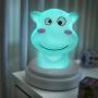 Alecto SILLY HIPPO LED Nachtlicht Nilpferd blau