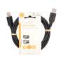 Nedis USB-Kabel / USB 2.0 / USB-A Stecker / USB-B Stecker / 10 W / 480 Mbps / Vernickelt / 2.00 m / Rund / PVC / Schwarz / Label