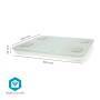 Nedis WIFI-SmartLife-Personenwaage / Bluetooth® / BMI / BMR / Fett / Gebeine / Gewicht / Muskeln / Wasser / 12 / Max. Last: 180 kg / Android™ / IOS / ABS / Glas / Weiss