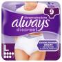 Always Discreet Inkontinenz-Höschen Für Frauen, L, 9 Stück