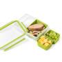 EMSA 518100 - Lunch container - Adult - Green,Transparent - Polypropylene (PP),Thermoplastic elastomer (TPE) - Monotone - Rectangular