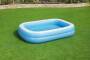 Lay-Z-Spa Bestway Blue Rectangular Familiy Pool -2.62m x 1.75m x 51cm - blue - Blue,White - Vinyl - 6 yr(s) - Pattern - 778 L - 2620 mm