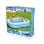 Lay-Z-Spa Bestway Blue Rectangular Familiy Pool -2.62m x 1.75m x 51cm - blue - Blue,White - Vinyl - 6 yr(s) - Pattern - 778 L - 2620 mm