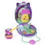 Mattel Polly Pocket Mama & Baby Igel Handtaschen-Spielset mit 2 Puppen & 16 Accessoires inklusive Ha