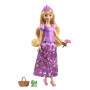 Mattel Disney Princess 2-in-1-Geschichten Rapunzel-Modepuppe mit 2 Oberteilen zum Anklipsen, 2 Röcke