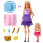 Mattel Barbie-Puppen und Accessoires aus der Reihe Family & Friends, Spielset im Picknick-Thema mit 