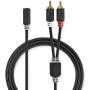Nedis AUDIOKABEL 3,5MM 2X3,5MM 0,2m (CABW22255AT02)