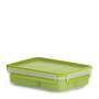 EMSA 518100 - Lunch container - Adult - Green,Transparent - Polypropylene (PP),Thermoplastic elastomer (TPE) - Monotone - Rectangular