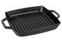 STAUB Grillpfanne mit 2 Griffen Gusseisen 28x28cm schwarz